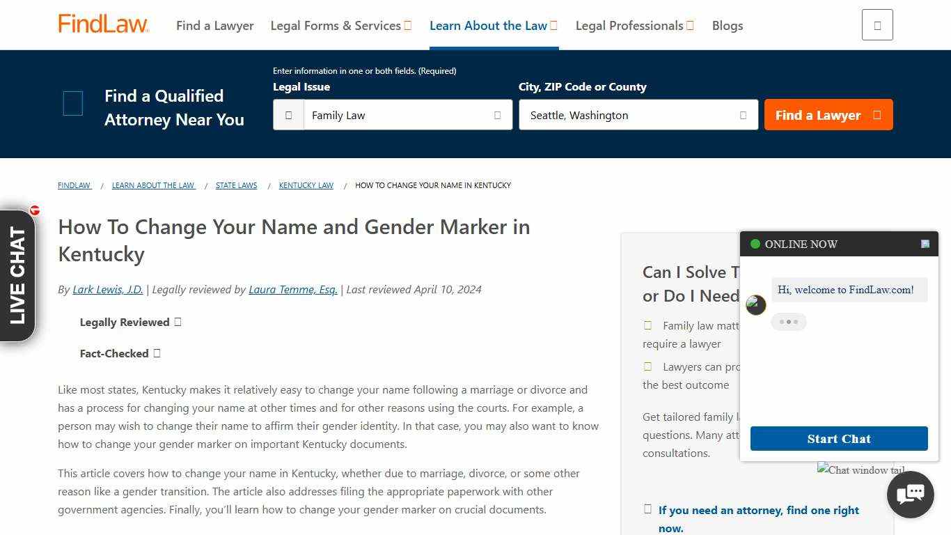 How to Change Your Name in Kentucky - FindLaw